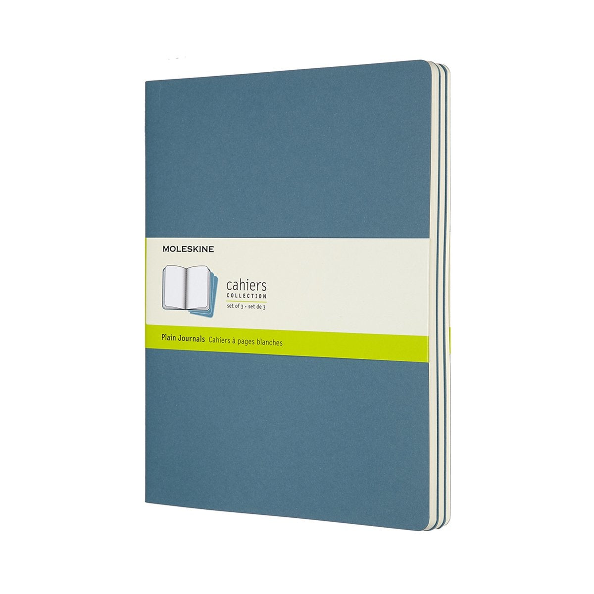 Moleskine Cahier-Tagebücher – extra groß – leer – blau – 3er-Set