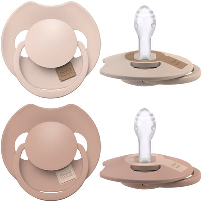 Difrax Lovi Dynamic Prime Schnuller – 0 bis 6 Monate – Beige – 2 Stück