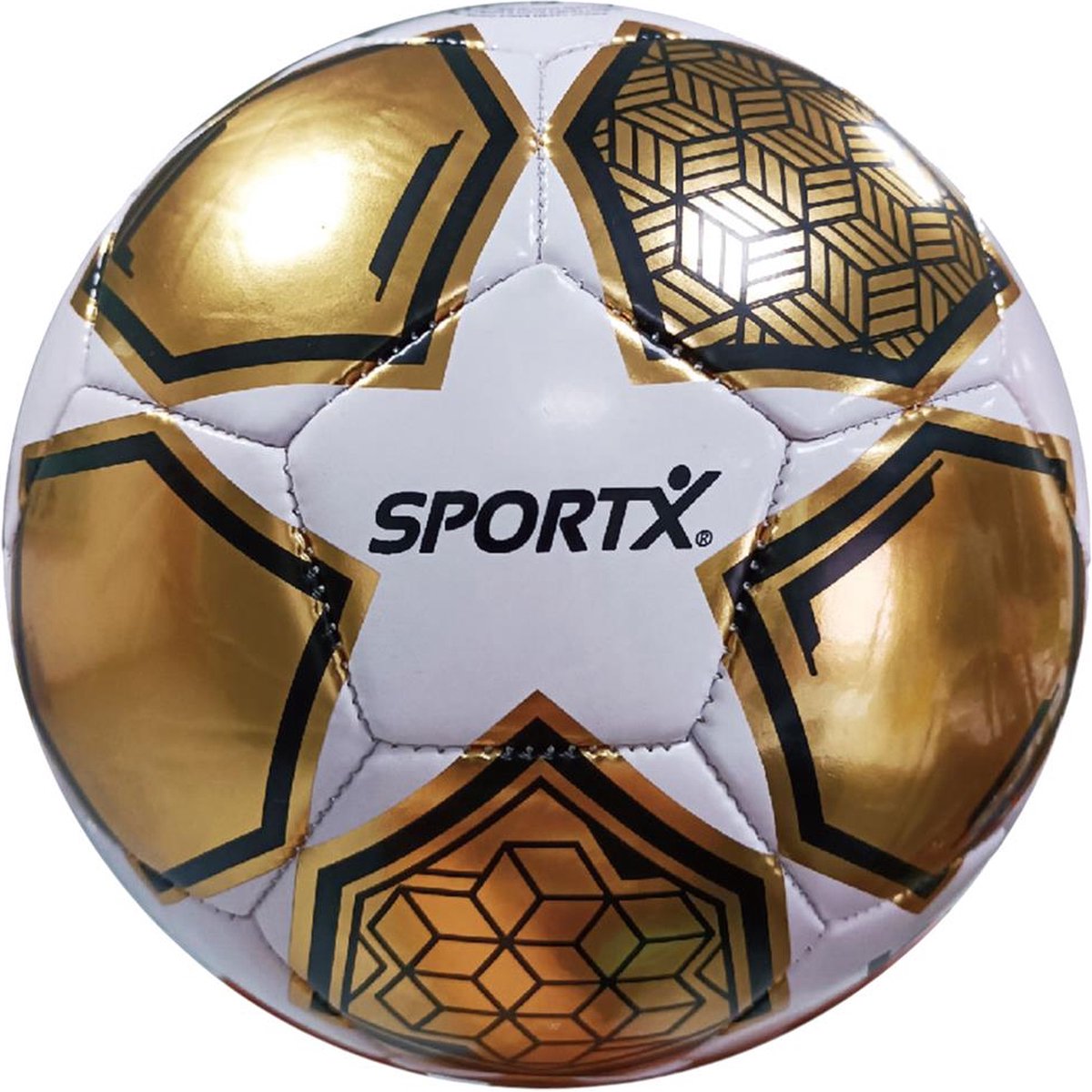 Sportx Fußball Gold White Star Metallic 330-350gr, 21 cm