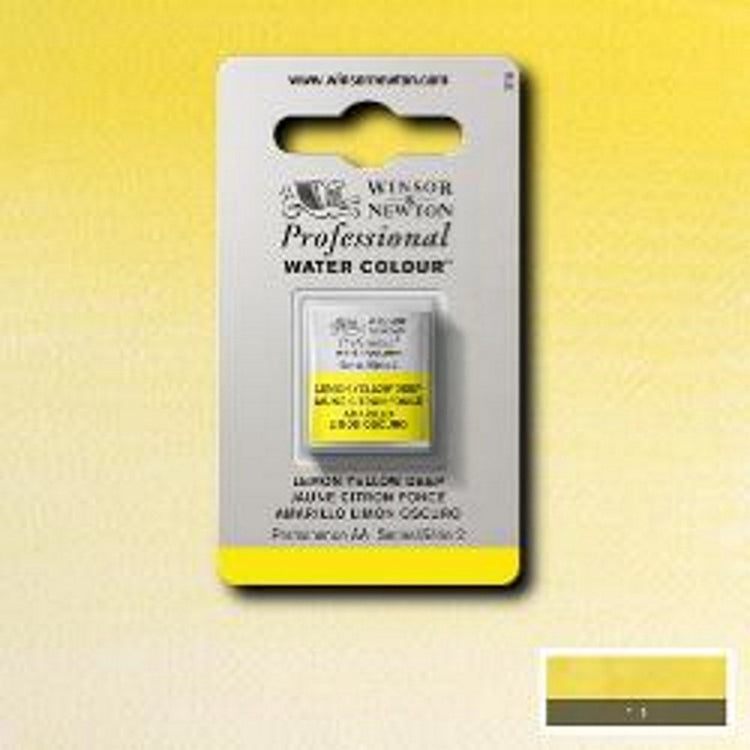 Professionelle Aquarellfarbe von Winsor Newton, halbes Nickerchen, zitronengelb, tief