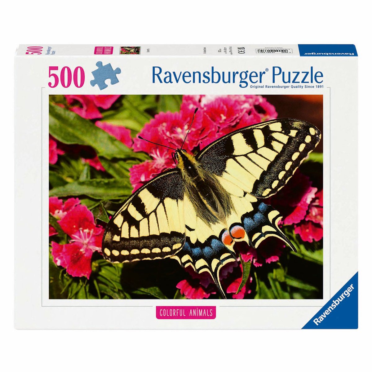 Ravensburger Jigsaw Puzzle Bunte Tiere Schmetterling, 500st.