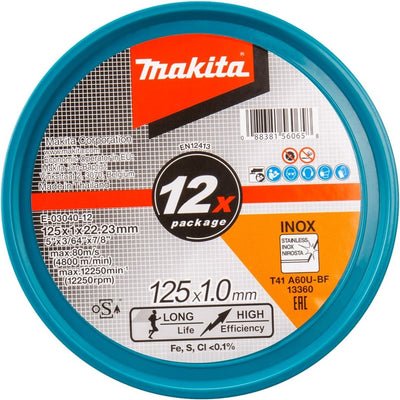 Makita Zubehör Trennscheibe Edelstahl 125 mm - e-03040-12