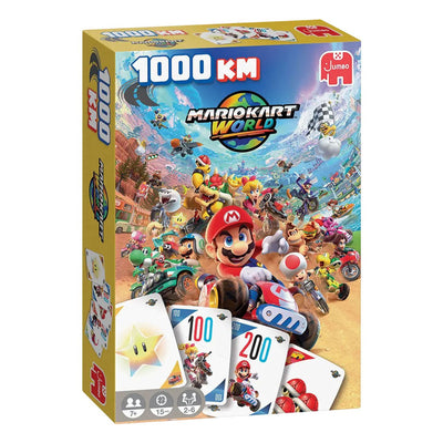 Jumbo-Kartenspiel Mario Kart World 1000 km Pocket Edition für Kinder.