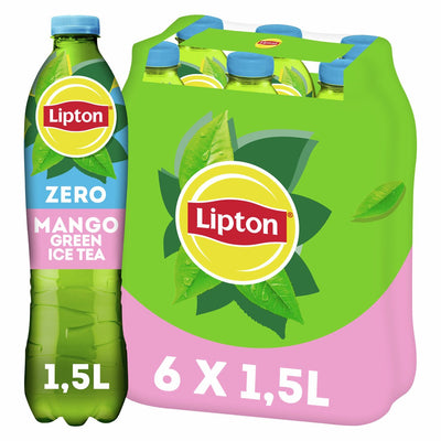 Lipton Eistee grüne Flasche – Mango Zero – ohne Zucker – 6 x 1500 ml – Vorteilspack
