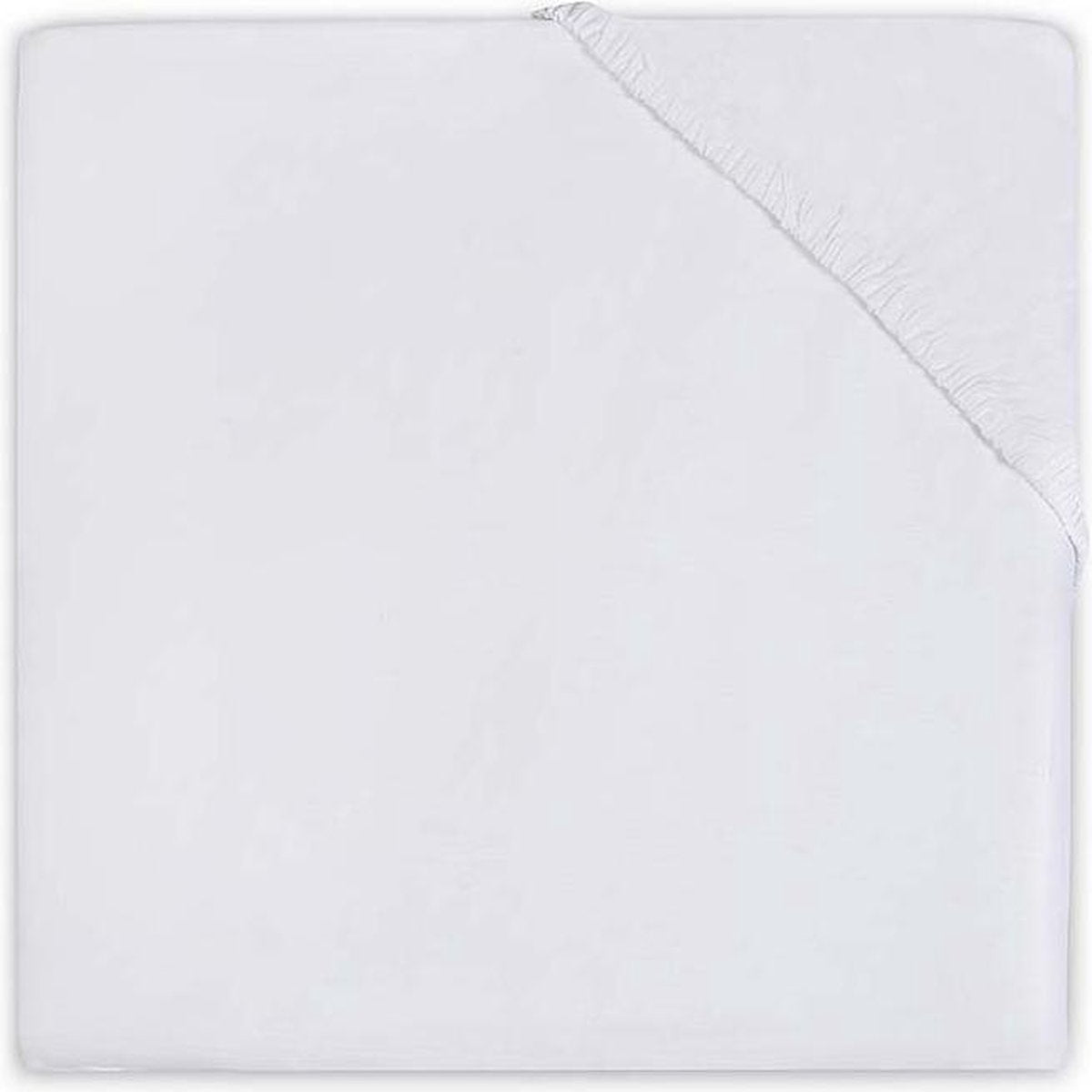 Jollein Baby-Spannbettlaken für Kinderbett – weiß – Baumwolle – 70 x 140 cm