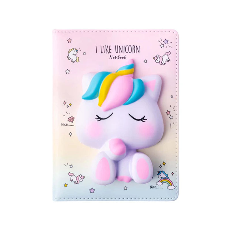 Lazy Stars - Notizbuch - Squishy Einhorn - 1 Stück - 128 Blatt