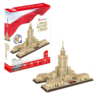Kubisches lustiges 3D-Puzzle „Palast der Kultur und Wissenschaft“ – 144 Teile.