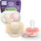 Philips Avent Ultra Soft – superweicher Silikonschnuller (0–6 Monate) – für empfindliche Haut – 2 Stück – scf091 38
