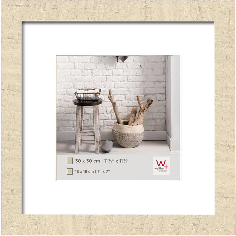 Walther Home - Holzrahmen - Fotogröße 30x30 cm - Cremeweiß