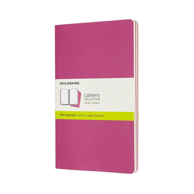 Moleskine Cahier-Tagebücher – groß – leer – rosa – 3er-Set