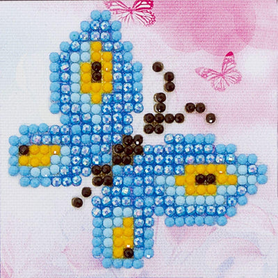 Diamond Dotz® Diamond Dotz DDS.002, Original 5D Diamond Painting Set Butterfly Sparkle, Bastelpaket mit 295 runden Steinen, Dotz für Erwachsene, Hobbypaket ca. 7 x 7 cm für Kinder ab 8 Jahren