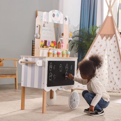 Vigatoys viga Toys® Mobiler Laden Eisdiele Konditorei 3in1