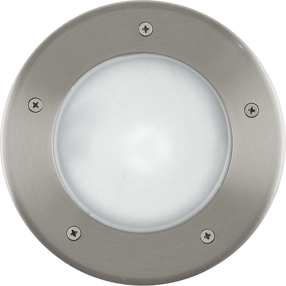 Eglo Riga 3 - Außenbeleuchtung - Bodeneinbauleuchte - 1 Licht - Edelstahl - Weiß - ø17 cm