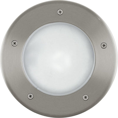Eglo Riga 3 - Außenbeleuchtung - Bodeneinbauleuchte - 1 Licht - Edelstahl - Weiß - ø17 cm