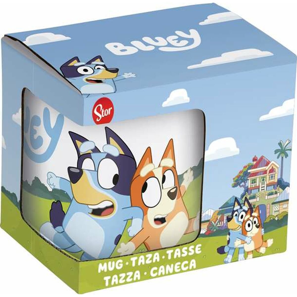Stor Safta Bluey 325ml Becher transparent