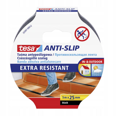 Tesa - Anti-Rutsch-Klebeband - Schwarz - 5m x 25mm