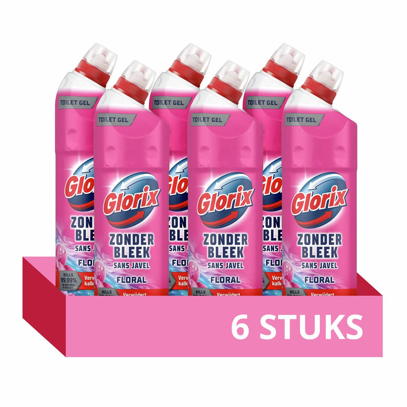 Glorix WC-Reiniger – ohne Bleichmittel – florale Magnolie – 6 Flaschen x 750 ml – Vorteilspack