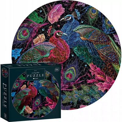 Geronimo Games Interdruk Puzzle 500 Teile – Farben der Natur, rund um den Pfau