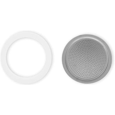 Bialetti Moka-Filterplatte aus Aluminium + 1 Silikonring 12 Köpfe