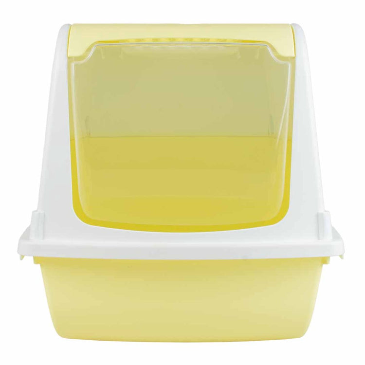 Duvo Katzentoilette Sybil mit Filter und Schaufel 57x38x38cm gelb