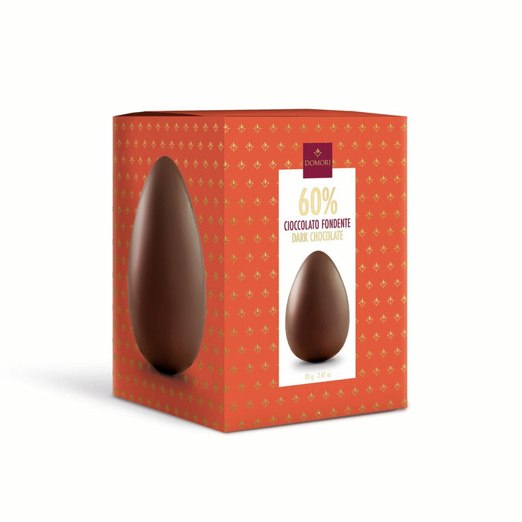 Domori – Mini-Osterei, dunkle Schokolade 60 % – Anthologie-Kollektion mit Überraschung – luxuriöse italienische Osterschokolade – 70 g