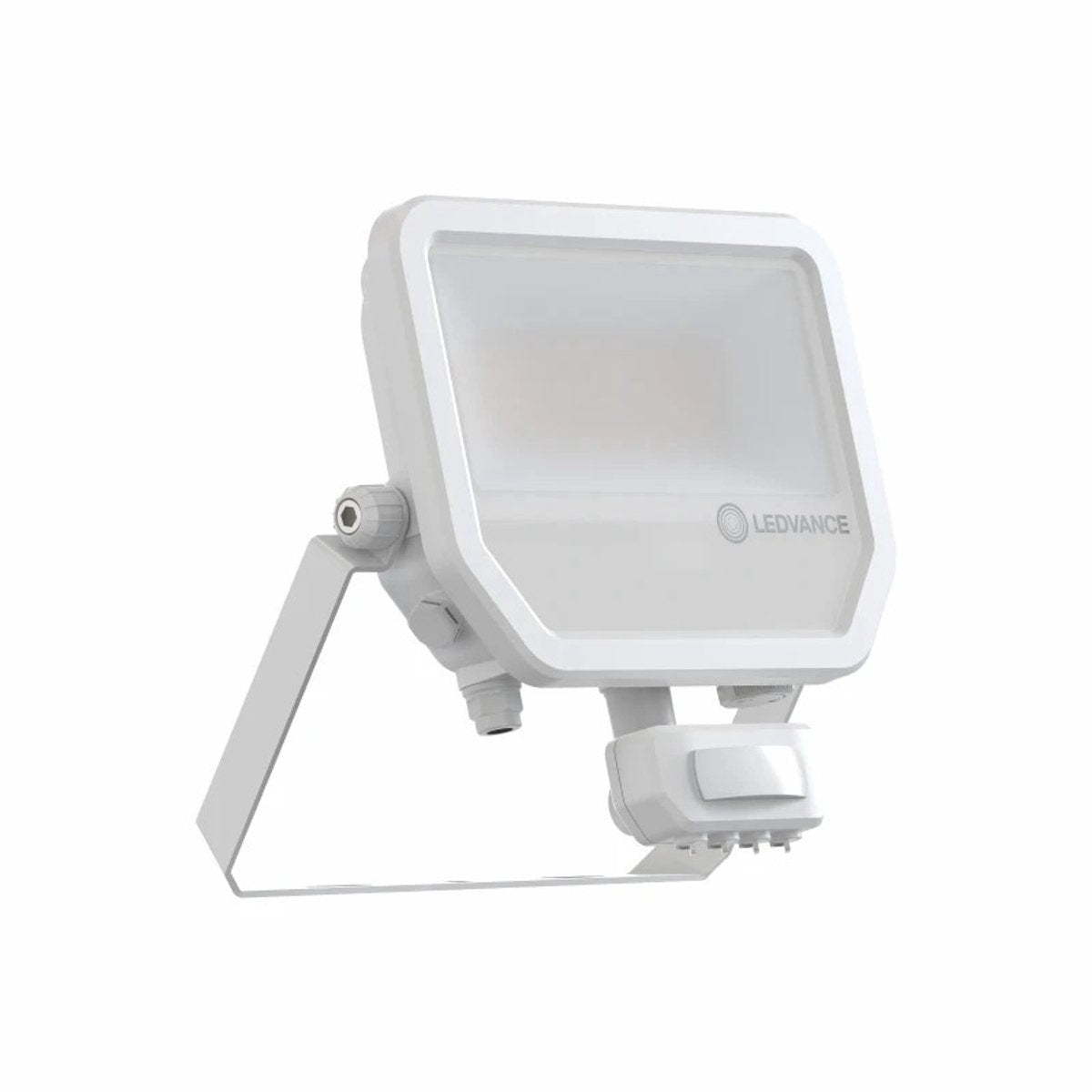 Ledvance LED-Flutlicht Aluminiumweiß 41w 5500lm 100d - 830 Warmweiß | IP65 - Bewegungs- und Lichtsensor - symmetrisch