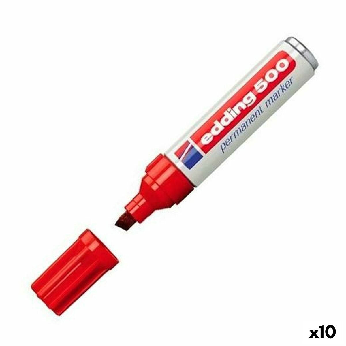 Edding Filzstift 500 diagonal rot 2-7mm - 10 Stück