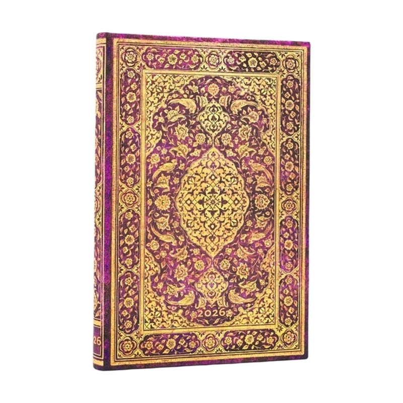 Paperblanks 2026 der Obstgarten (persische Poesie) Mini-12-Monats-Horizontal-Hardcover-Flexi-Tagesplaner 2026 (Elastikbandverschluss)