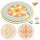Klassisches Welt-Mandala-Puzzle aus Holz mit Blume