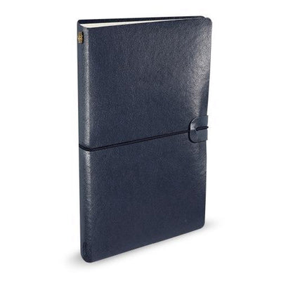 Peter Pauper Notizbuch – Voyager – Ledereinband – Mitternachtsblau – mit Kordelzugverschluss – 12 x 20 cm