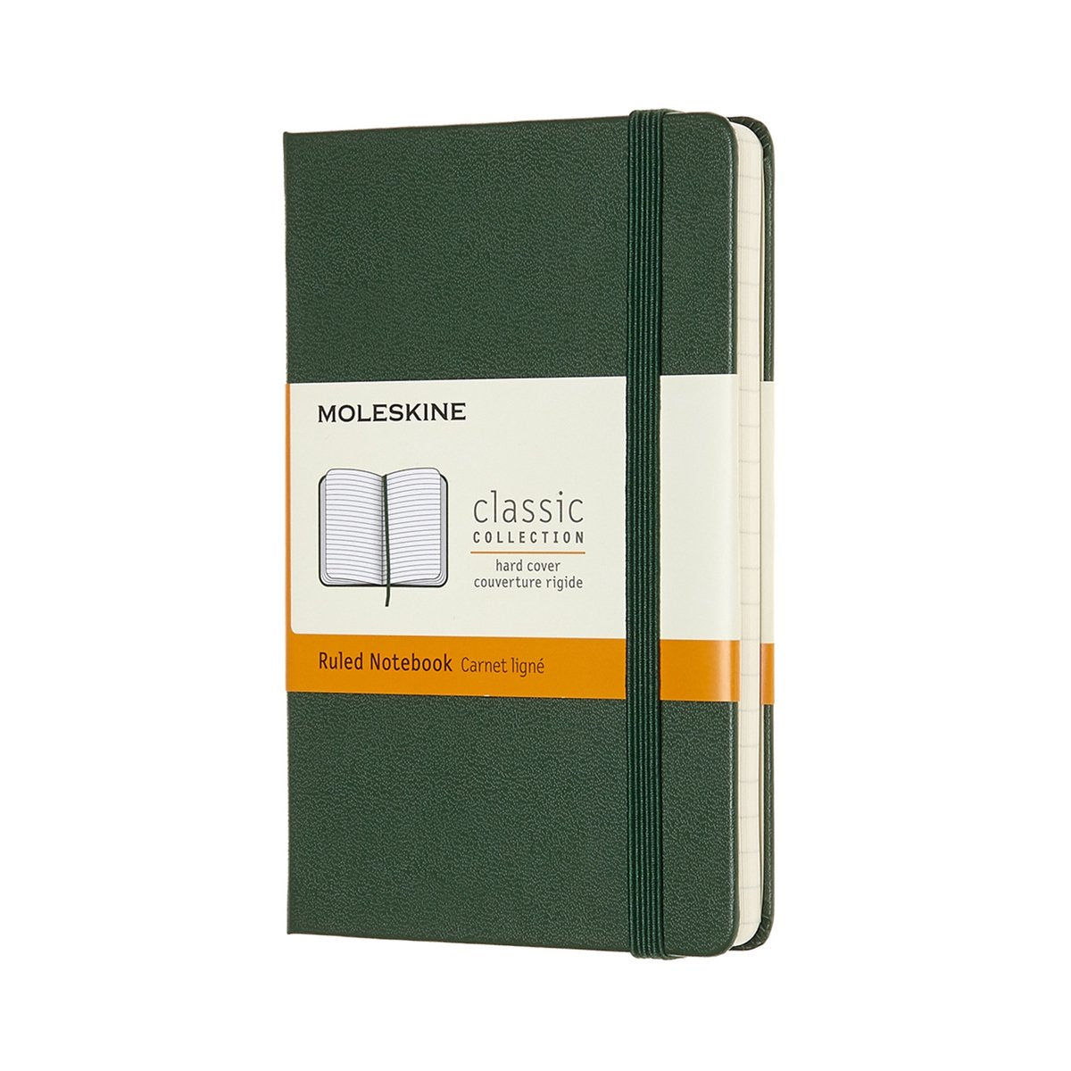 Klassisches Moleskine-Notizbuch – Tasche – Hardcover – liniert – Myrtengrün