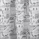 Differnz Duschvorhang Badewanne – 180 x 200 cm – beschwert – 100 % Polyester – Weiß Schwarz