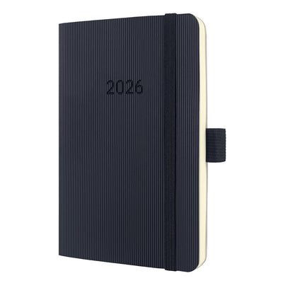 Sigel Wochenplaner 2026 Conceptum – Format A5 – mit Notizseiten – schwarz – Softcover – si-c2623