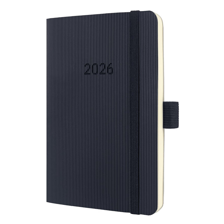 Sigel Wochenplaner 2026 Conceptum – Format A5 – mit Notizseiten – schwarz – Softcover – si-c2623