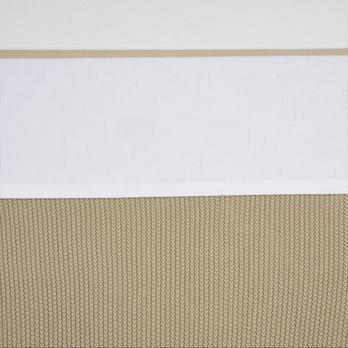 Meyco Babybettlaken mit Paspelierung – Sand – 75 x 100 cm – 0,3 Tog