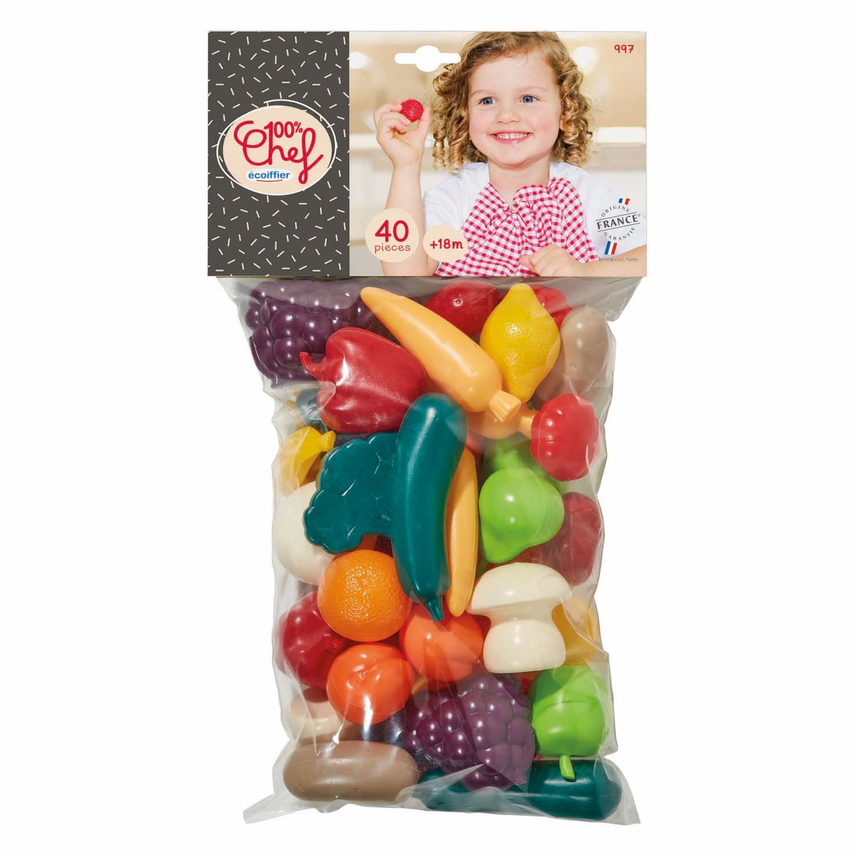 Ecoiffier 100% Koch Speelets Gemüse, 40dlg.