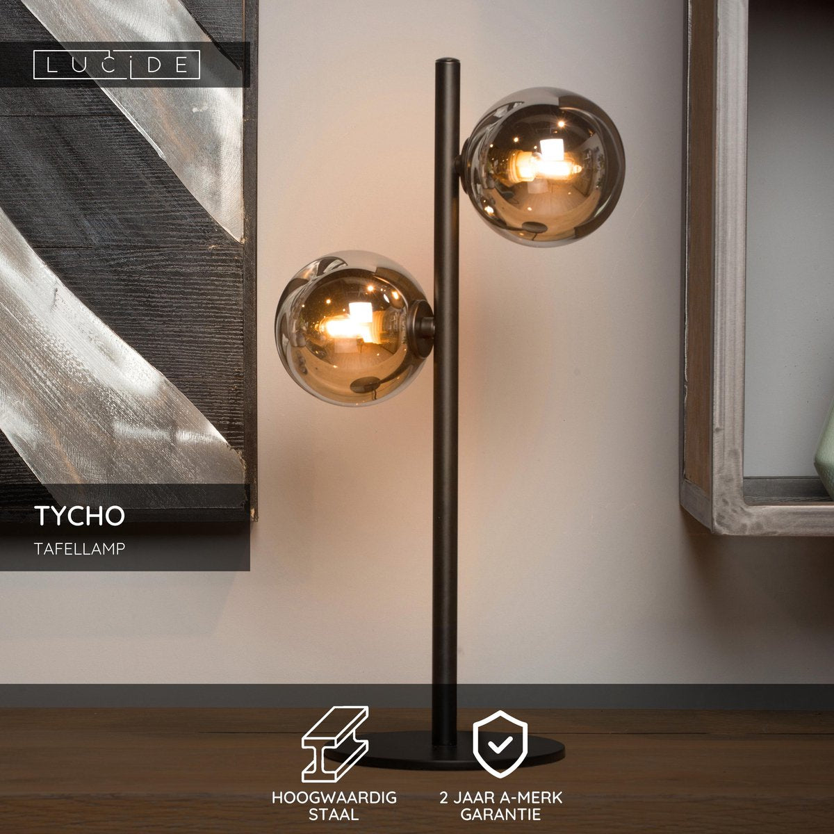Lucide Tycho - Tischlampe - 2xg9 - schwarz