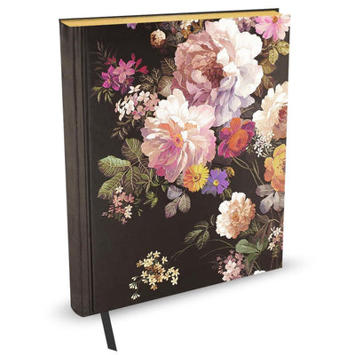 Übergroßes Notizbuch von Peter Pauper – Mitternachtsblumenmuster – 18 x 23 cm