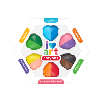 Ooly – i heart art – löschbare Buntstifte – 6 Herzen in 12 verschiedenen Farben