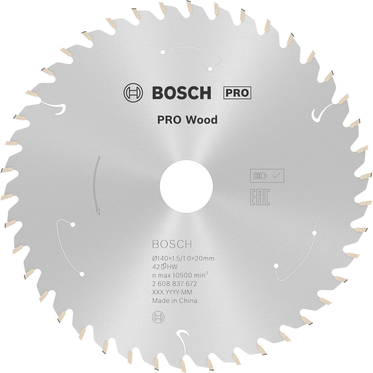 Bosch Pro Wood Akku-Sägeblatt für Kreissägen 140 x 1,5 x 20 mm - ...