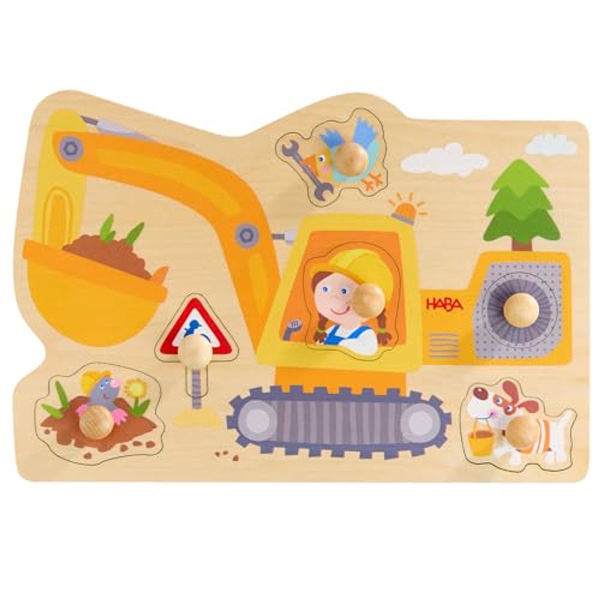 Haba Puzzle Greifmaschine Holzspielzeug für Kleinkinder.