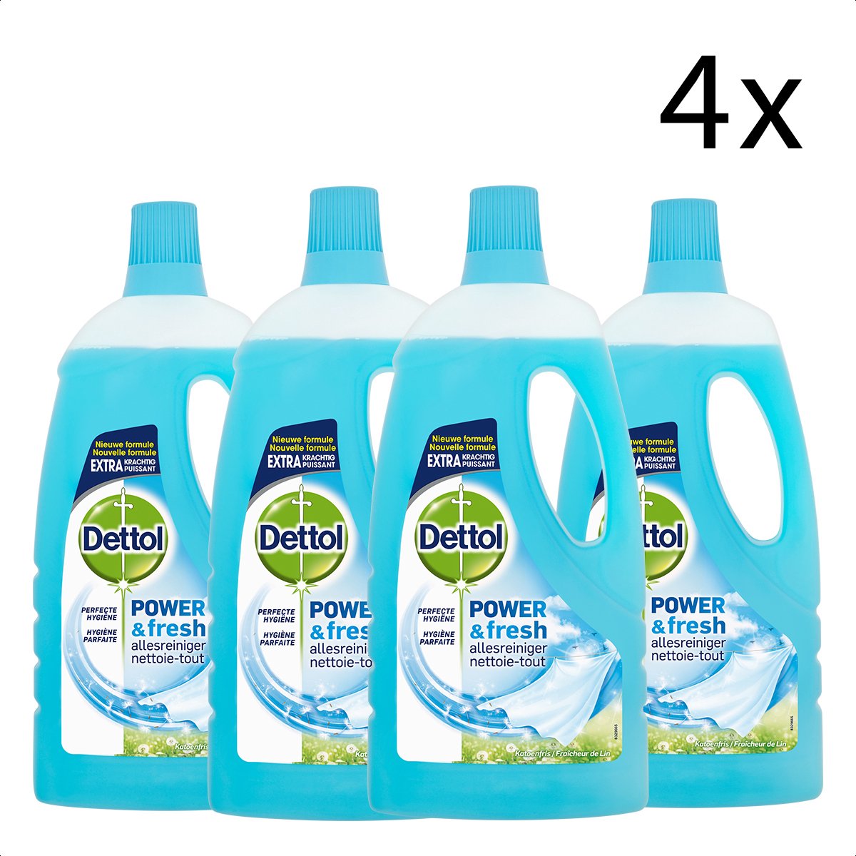 Dettol Allzweckreiniger Power Fresh - Cotton Fresh - 4 x 1l