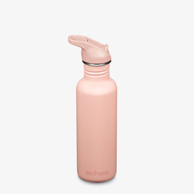 KLEAN Kanteen -Trinkflasche - Klassiker - Sportdop mit Flip - Pfirsich Parfait - 800 ml
