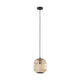 Eglo Bordesley-Hängelampe – 1 Licht – ø21 cm. - e27 - Bambus, Rattan - Schwarz, Braun