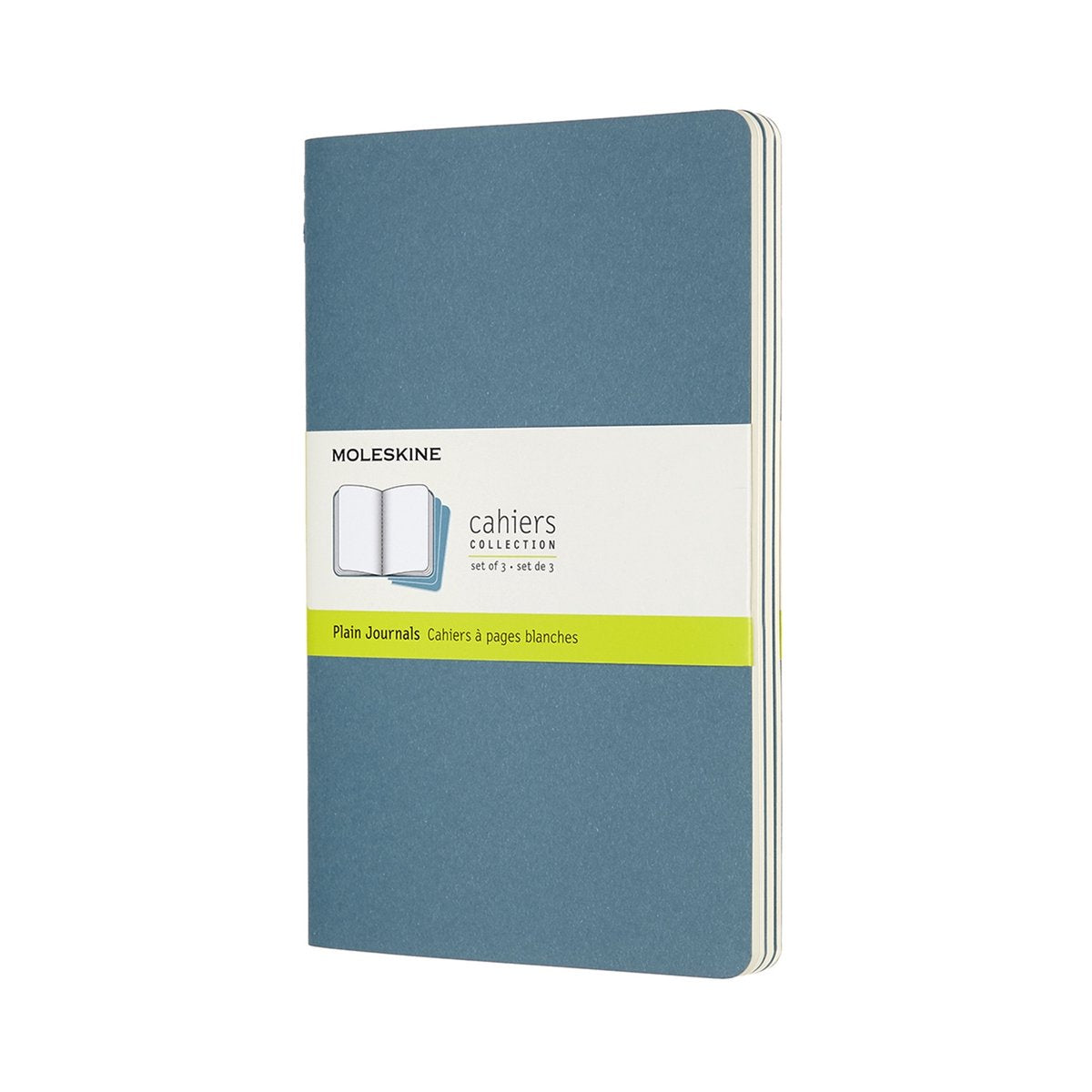 Moleskine Cahier-Tagebücher – groß – leer – blau – 3er-Set