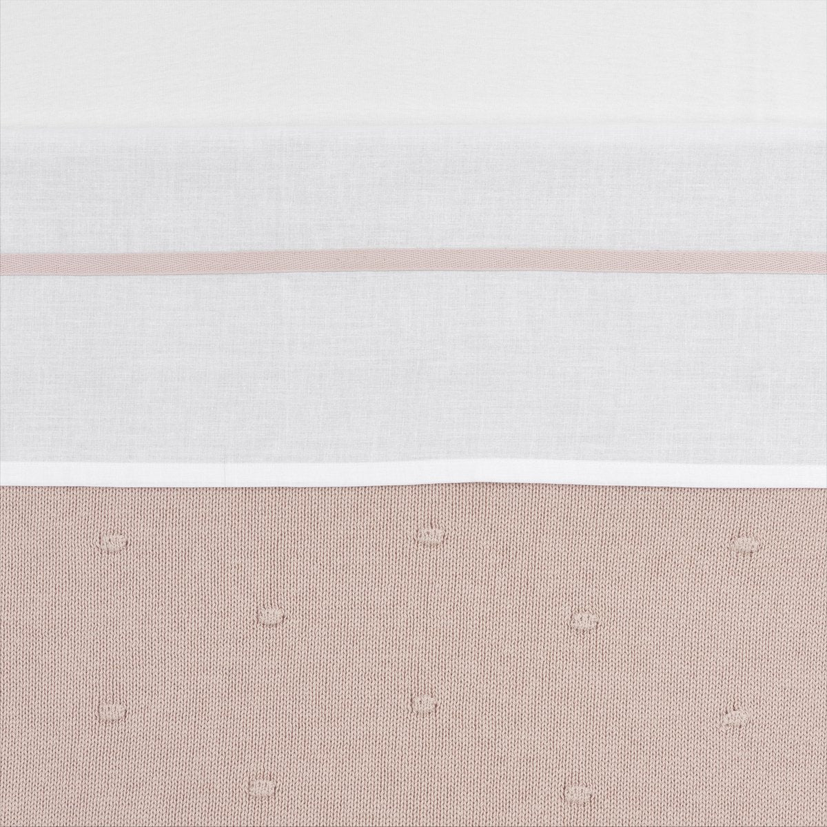 Meyco Babybettlaken mit Paspelierung – zartrosa – 100 x 150 cm – 0,3 tog