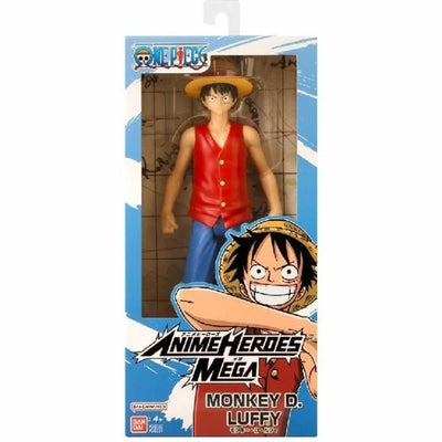 Bandai – Anime-Helden – One Piece – Anime-Helden Mega 30 cm Ruffy-Figur – große Actionfigur – Ruffy-Manga-Figur – offiziell lizenziertes One Piece – Spielzeug für Kinder ab 4 Jahren – 38331
