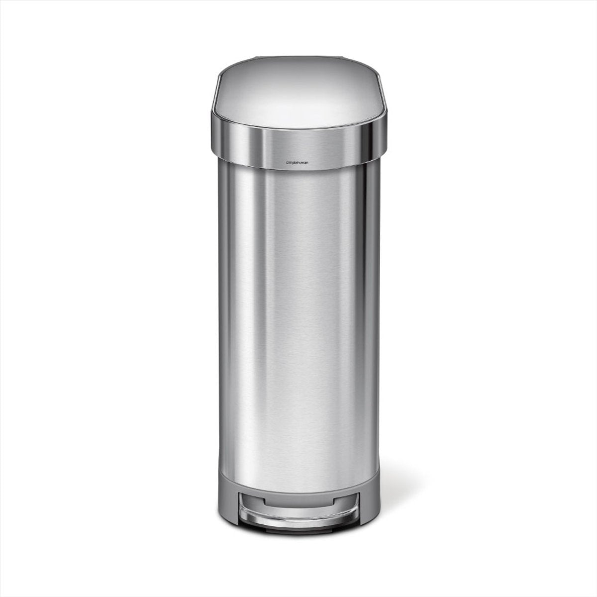 Simplehuman Slimline-Abfallbehälter – 45 Liter – silberfarbener Edelstahl