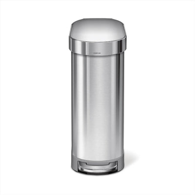 Simplehuman Slimline-Abfallbehälter – 45 Liter – silberfarbener Edelstahl