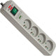 Brennerstuhl eco-line 13.500a Steckdosenleiste mit Überspannungsschutz 4-fach lichtgrau 1,5m h05vv-f 3g1,5 *fr*